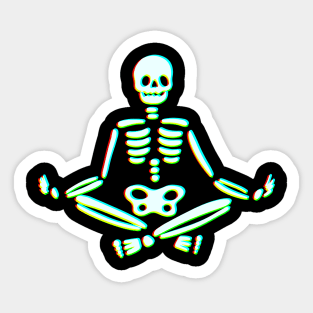 Meditating Skeleton Sticker